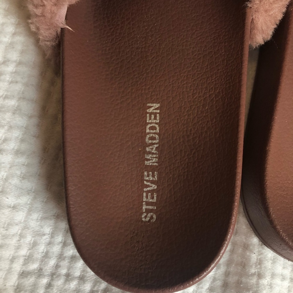 Barely Worn Fluffy Slides - image 2